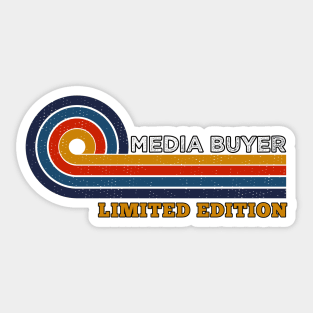 Funny Vintage Media Buyer Design Retro Gift Ideas Humor Sticker